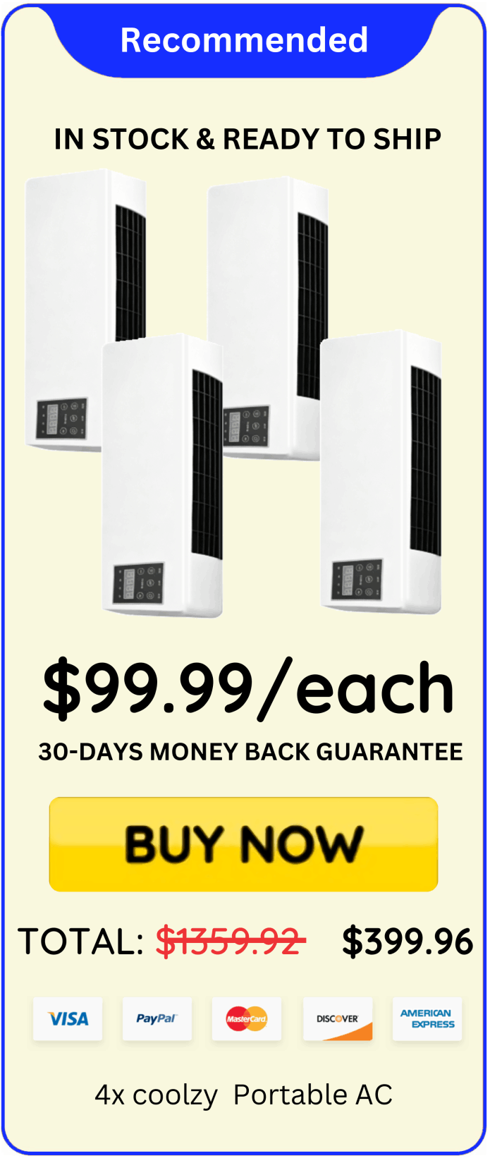 Coolzy Portable AC offer price 